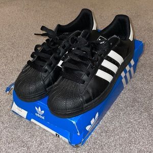 Adidas Superstar Size 8.5, Black/White
